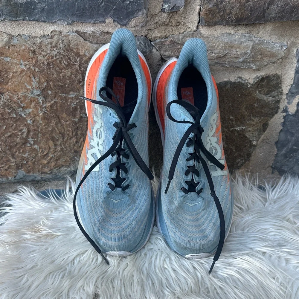 HOKA One One Road Running Shoes Blue Orange Men’s 9D